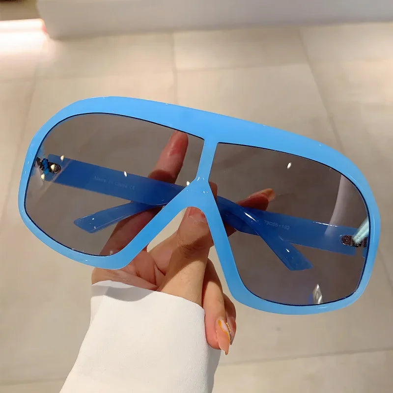Brand Designer Punk Oversized Y2K Sunglasses Women For Men Popular Sun Glasses Fashion Vintage Luxury Big Frame Ladies Shades