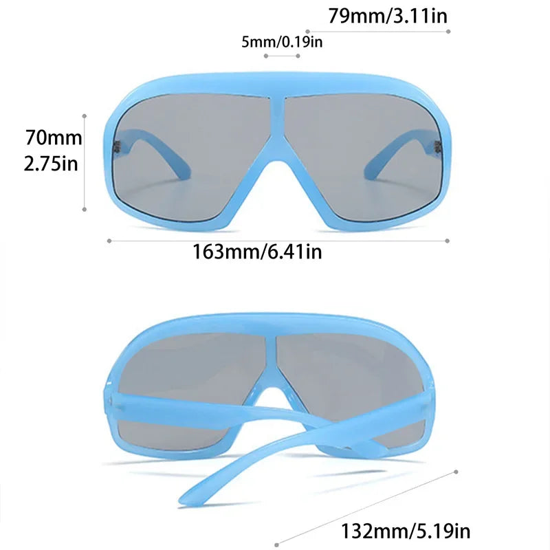Brand Designer Punk Oversized Y2K Sunglasses Women For Men Popular Sun Glasses Fashion Vintage Luxury Big Frame Ladies Shades