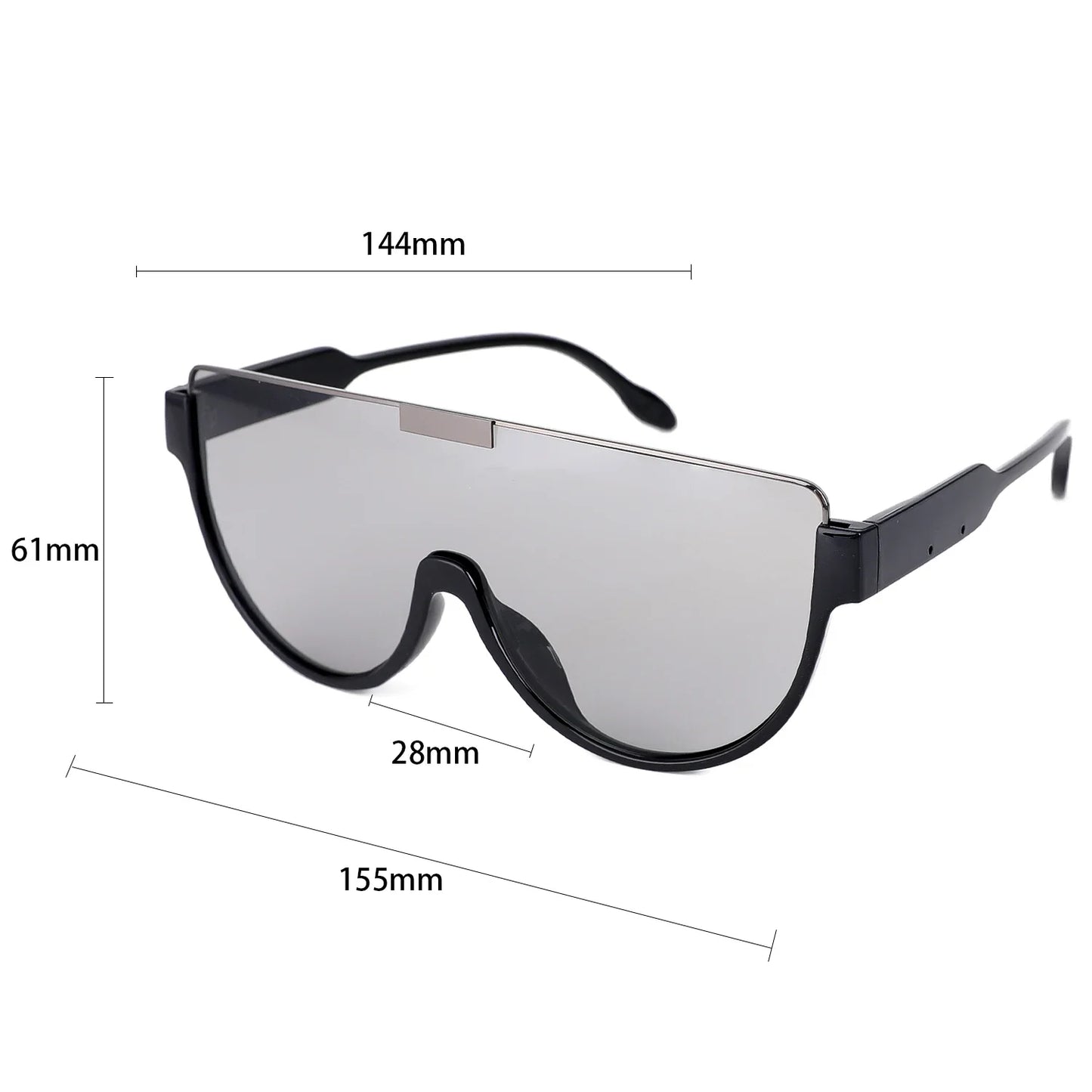 Vintage Semi-round Sunglasses Women Fashion Monoblock 2024 New Design Outdoor Goggle Shades Ins Trending UV400 Eyewear
