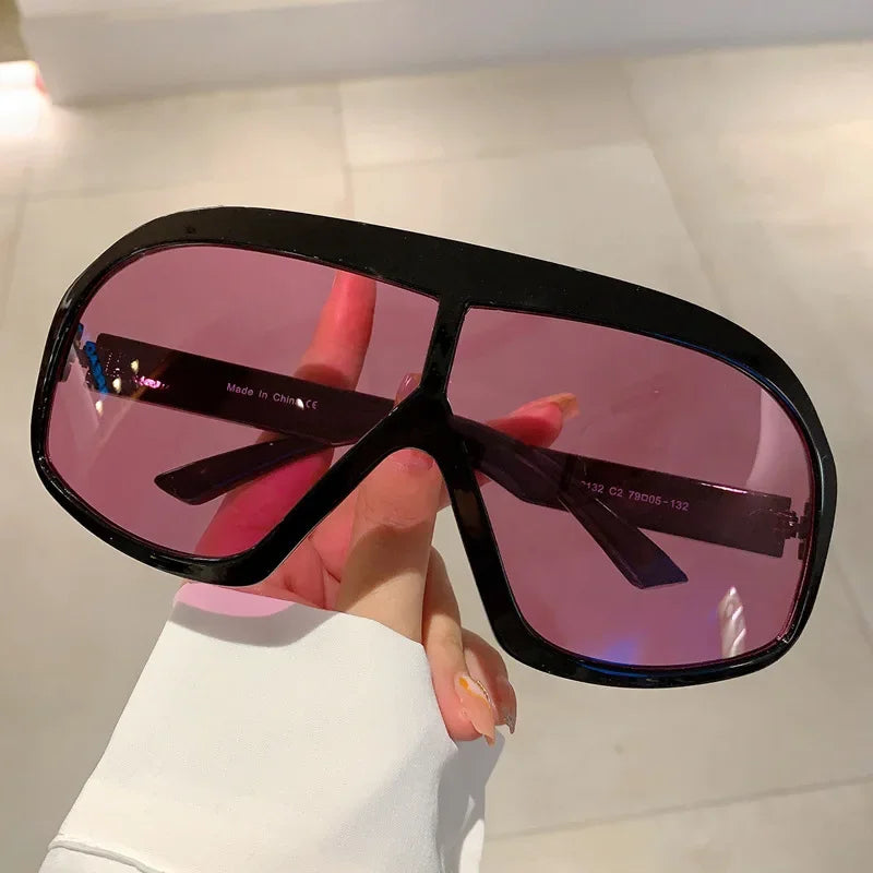 Brand Designer Punk Oversized Y2K Sunglasses Women For Men Popular Sun Glasses Fashion Vintage Luxury Big Frame Ladies Shades