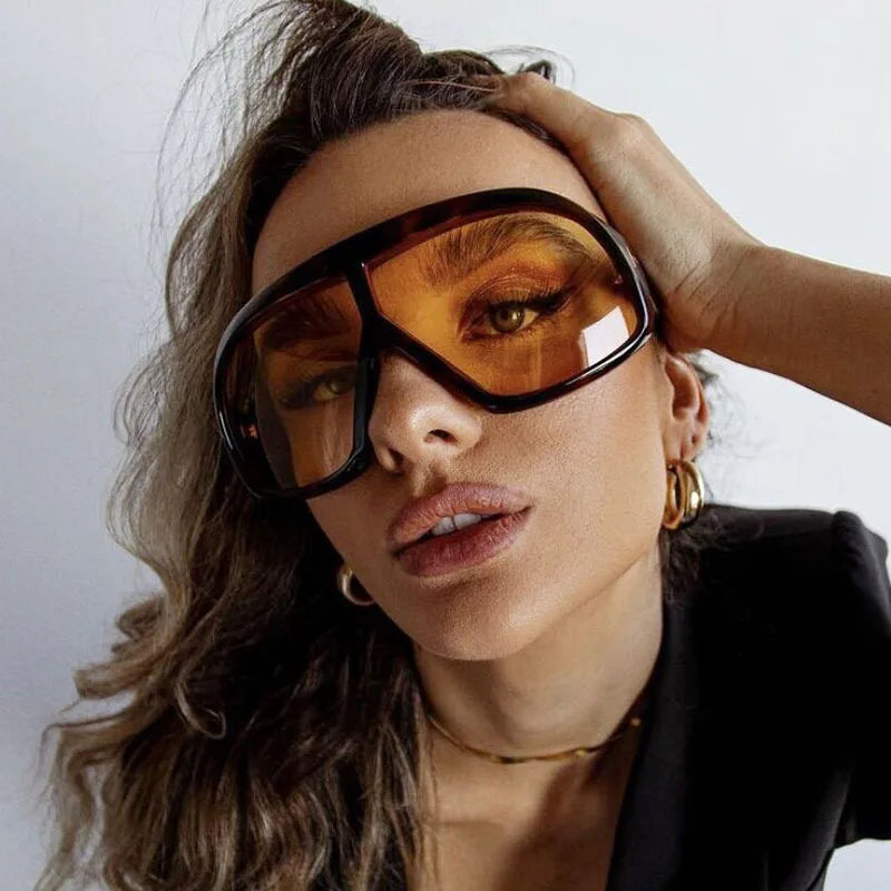 Brand Designer Punk Oversized Y2K Sunglasses Women For Men Popular Sun Glasses Fashion Vintage Luxury Big Frame Ladies Shades