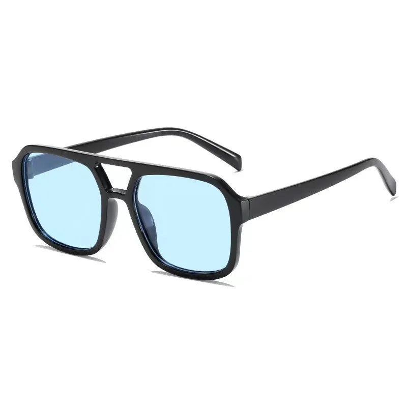 adult style, sunglasses, square Double new beam personalized Korean version, trendy sunglasses, high-end, UV resistant,