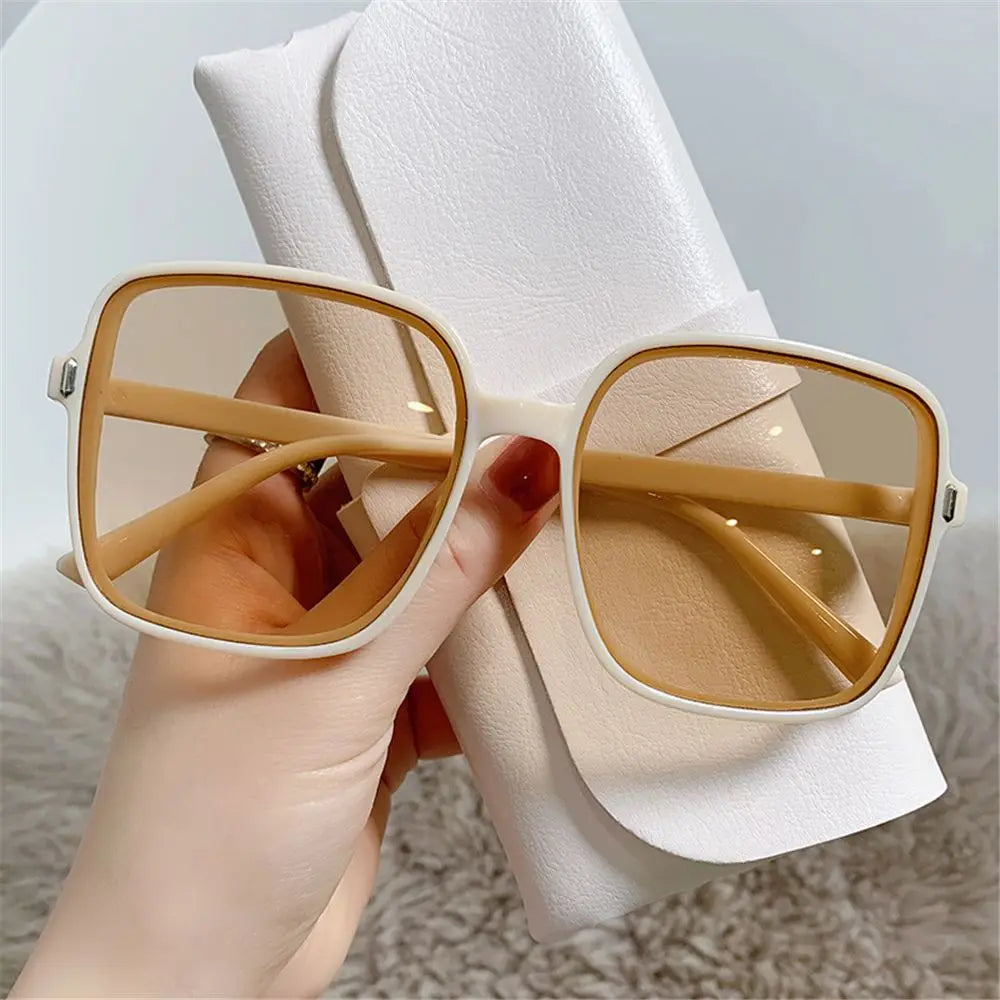 1PC Oversized Frame Square Sunglasses For Women Luxury Vintage Sun Glasses Classic UV400 Driver Goggles Fashion Eyewear