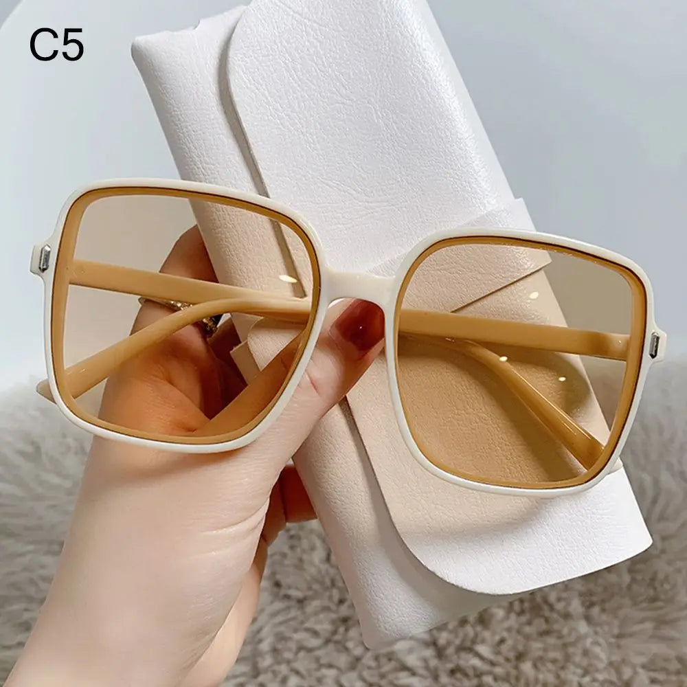 1PC Oversized Frame Square Sunglasses For Women Luxury Vintage Sun Glasses Classic UV400 Driver Goggles Fashion Eyewear
