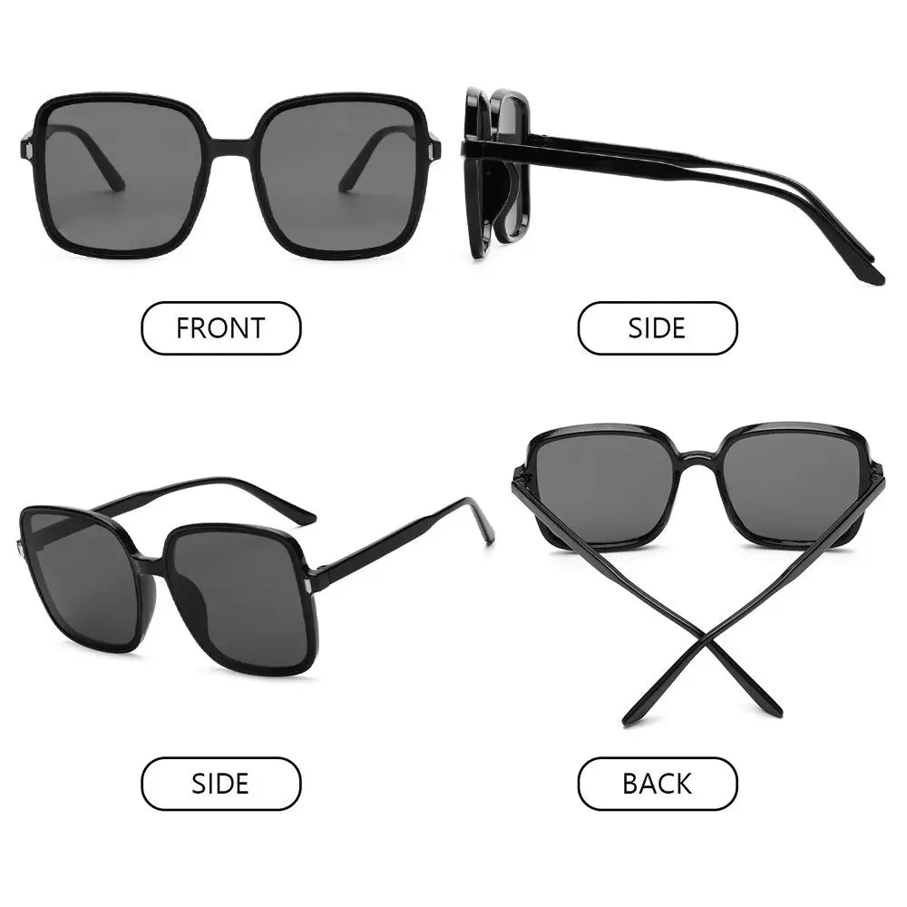 1PC Oversized Frame Square Sunglasses For Women Luxury Vintage Sun Glasses Classic UV400 Driver Goggles Fashion Eyewear