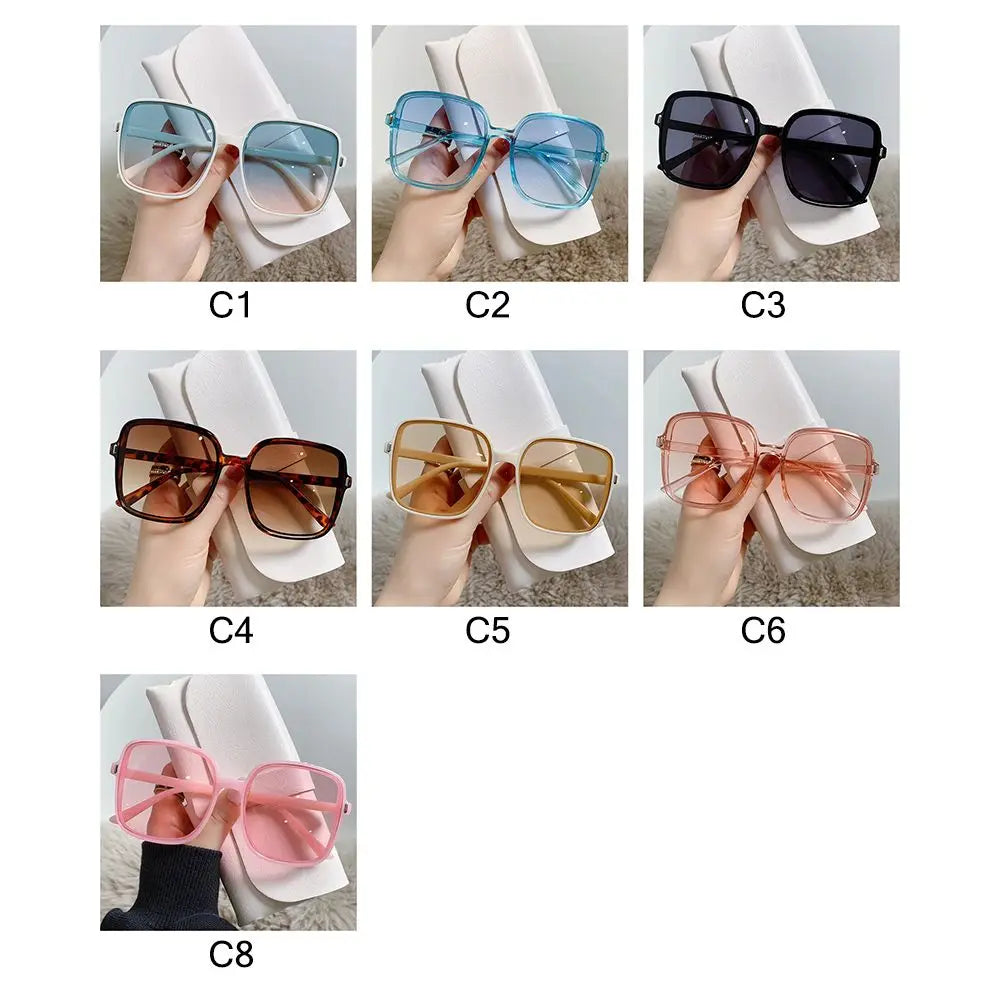 1PC Oversized Frame Square Sunglasses For Women Luxury Vintage Sun Glasses Classic UV400 Driver Goggles Fashion Eyewear